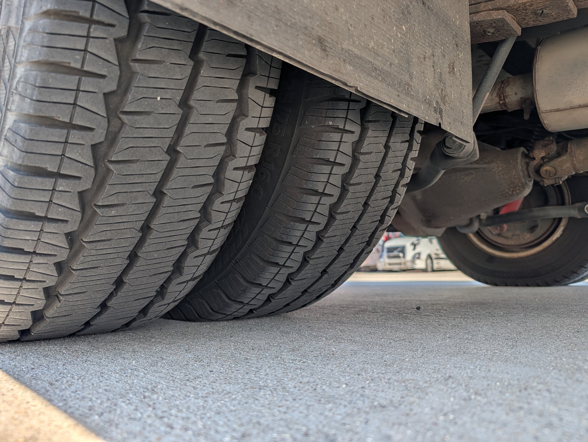 Rear tires closeup